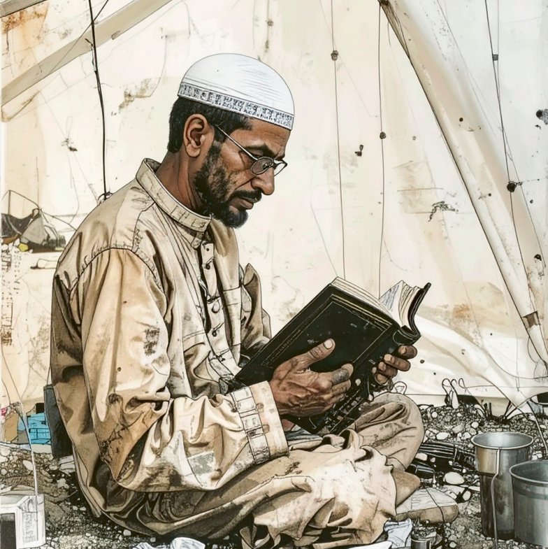 Afghaanse man met Bijbel