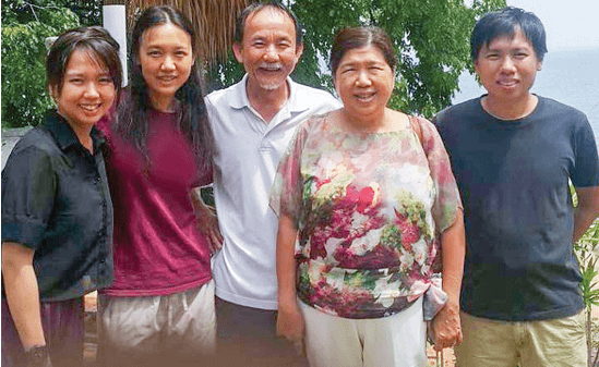 Het gezin van Raymond Koh. V.l.n.r. Esther, Elisabeth, Raymond, Susanna en Jonathan Koh