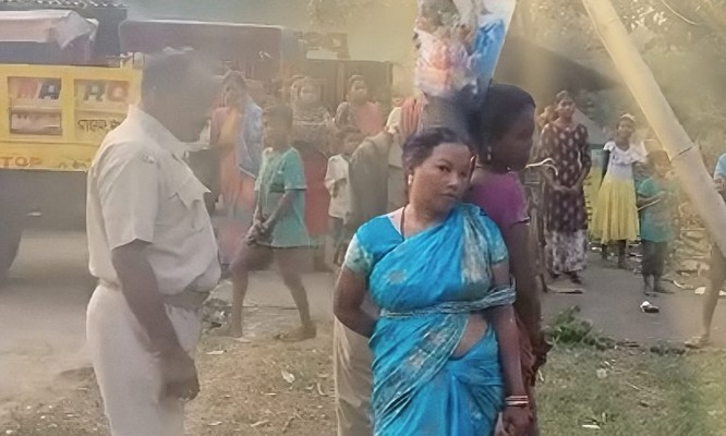 Besmeurd en vastgebonden