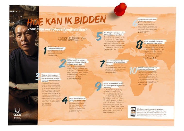 De tien gebedspunten zijn als poster beschikbaar. Vraag hem gratis aan via info@sdok.nl