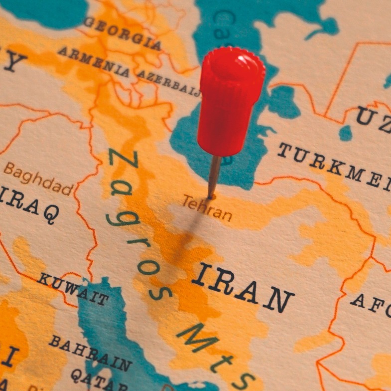 Iran op de wereldkaart